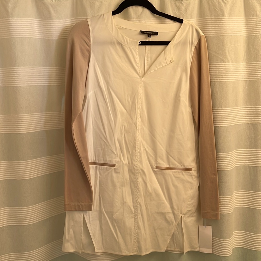 Never worn, cream and white two-toned tunic from Lafayette trunk show!